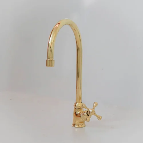 Aged Brass Kitchen Faucet