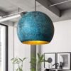 blue patina pendant light