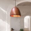 hammered copper pendant light