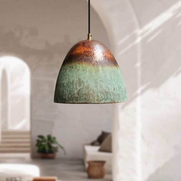 rustic copper pendant light