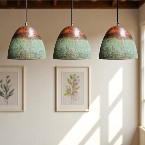 rustic copper pendant light