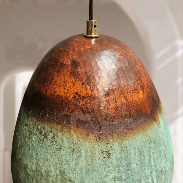 rustic copper pendant light