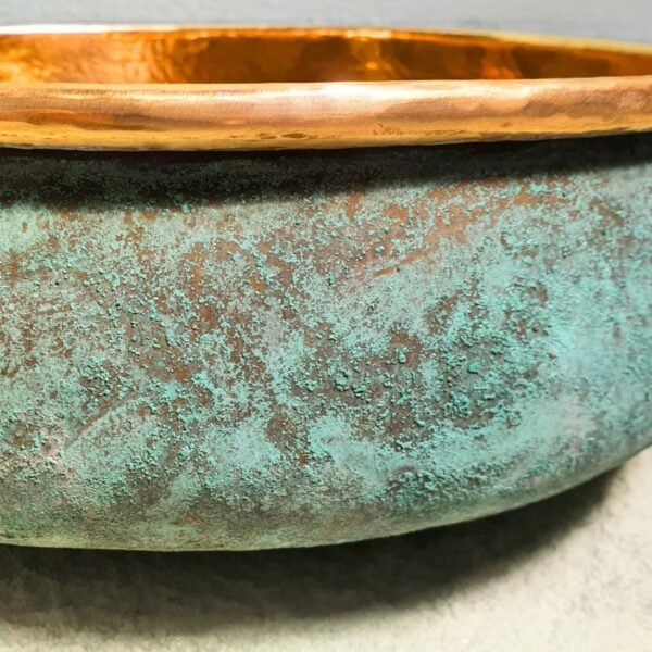 green patina Copper Bathroom Sink