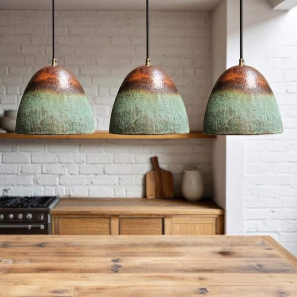rustic copper pendant light