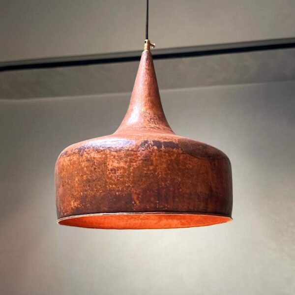 Aged Copper Lighting Pendant Kitchen Island — Onion Shape - Image 5