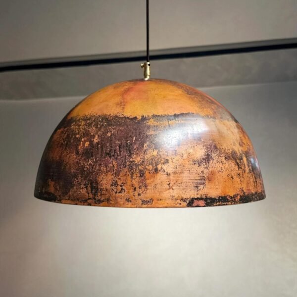 Rustic Light Fixture For Kitchen Islands — Earthy Copper Pendant Light - Image 3