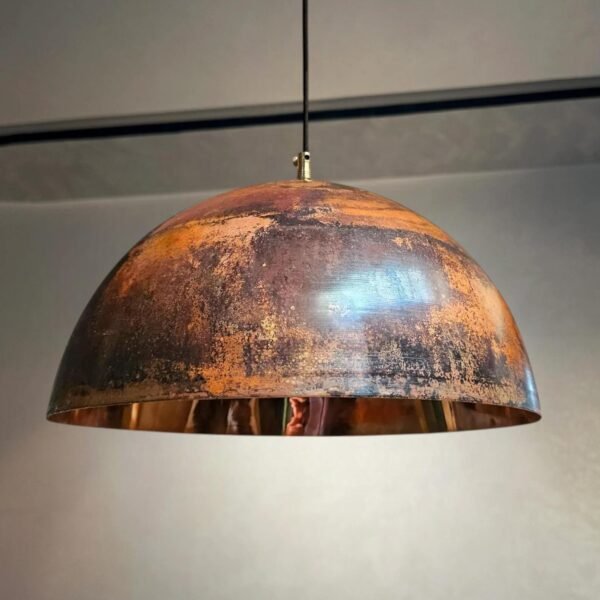 Rustic Light Fixture For Kitchen Islands — Earthy Copper Pendant Light