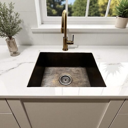Antique Brass Undermount Sink – Bronze Rectangle Kitchen Sink