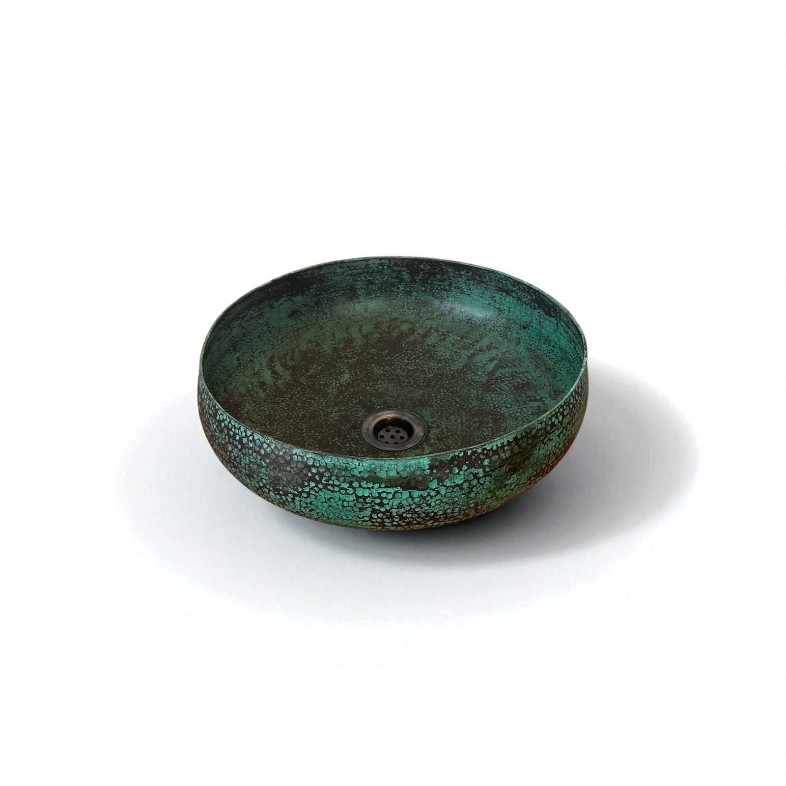 Rustic Copper Bathroom Sink Bowl – Green Patina Vanity Washbasin 3 Rustic Copper Bathroom Sink Bowl