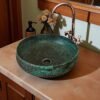 Rustic Copper Bathroom Sink Bowl